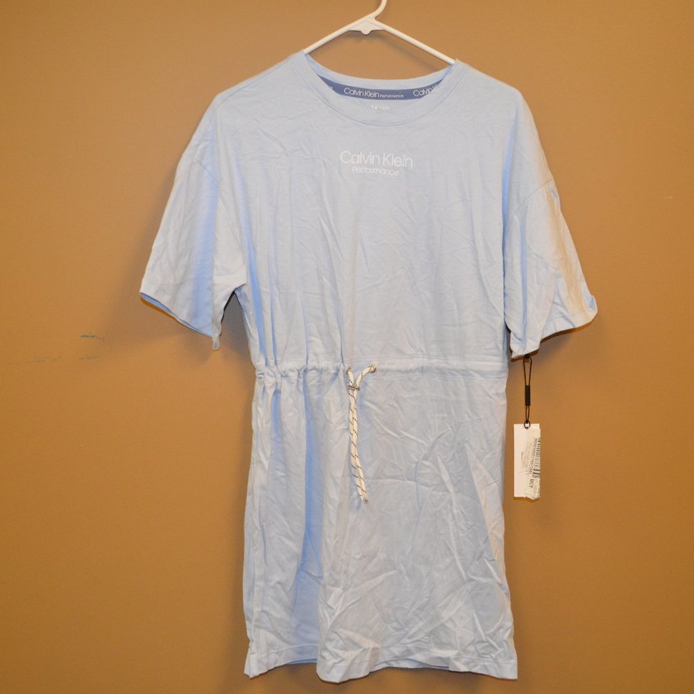 Calvin Klein Cotton Drawstring T-Shirt Dress